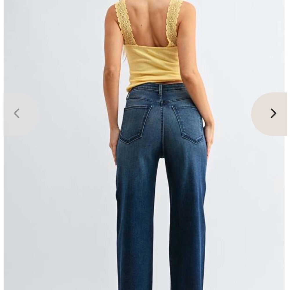 Just Black Denim the Patch Pocket wide Leg Medium Blue Wide-Leg Women's Jeans 28 - Picture 4 of 15
